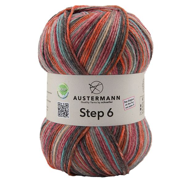Пряжа Austermann (Аустерманн) Step 6 / уп.5 мот. по 150 г, 410м, бургунди