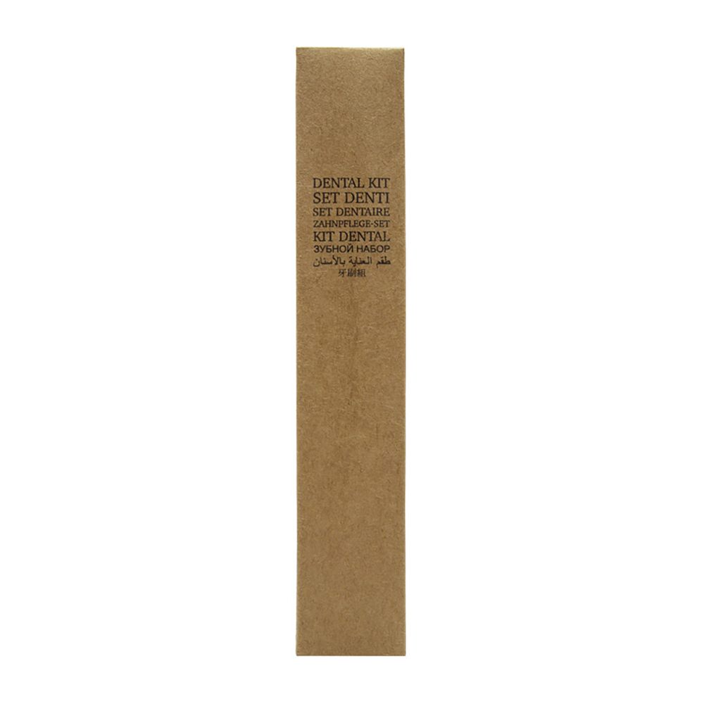 Зубной набор "Eco Kraft" (Щетка 18 см + зубная паста Ame в тубе 5 гр) картонная коробка