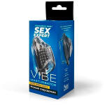 Дымчатый сквозной мастурбатор с вибрацией 12см Bior Toys Sex Expert SEM-55284