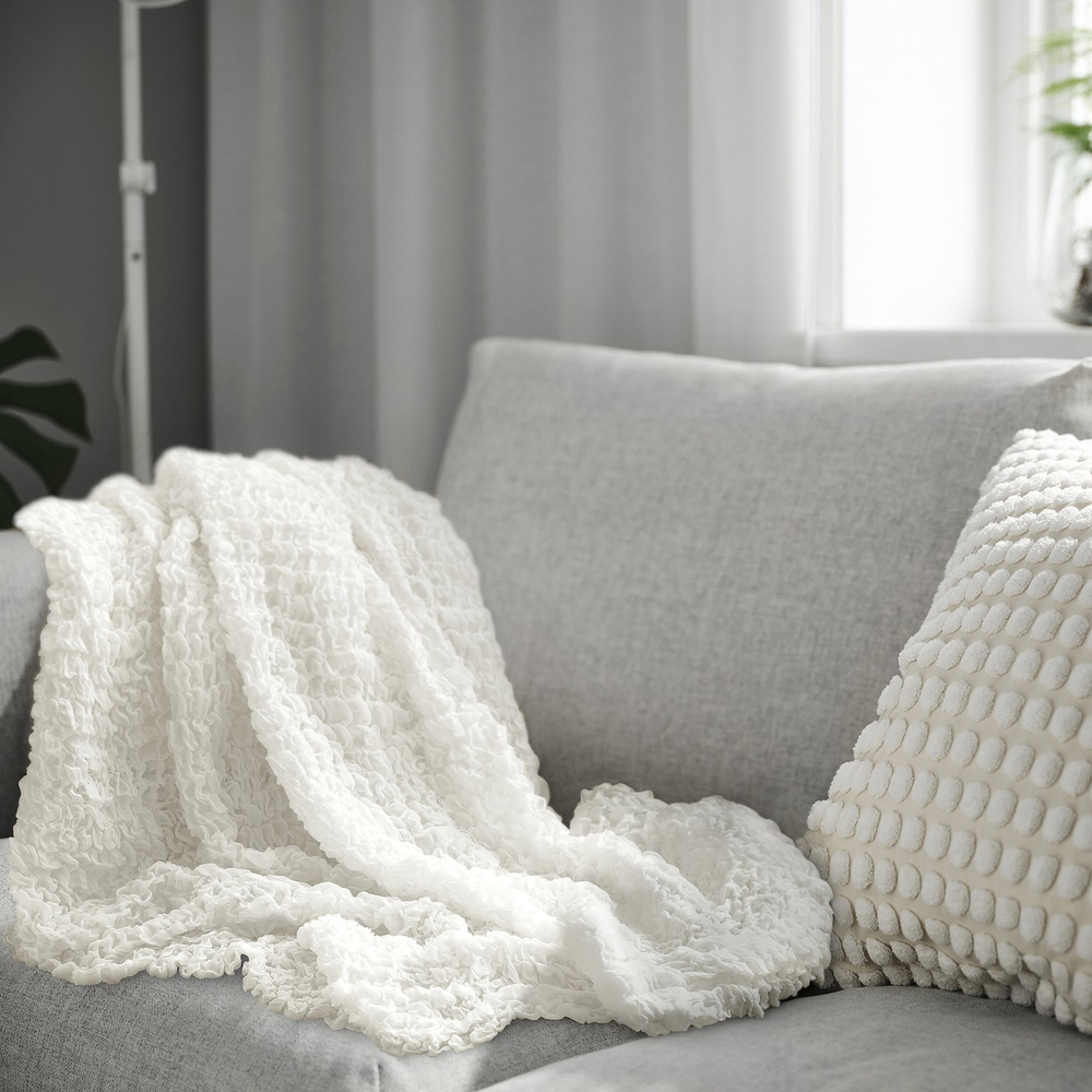 IKEA OFELIA  (ИКЕА ОФЕЛИА)  -  Плед - белый 130х170 см