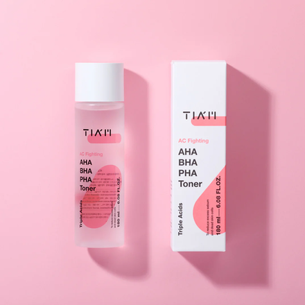 Очищающий кислотный тонер для проблемной кожи TIAM AC Fighting AHA BHA PHA Toner