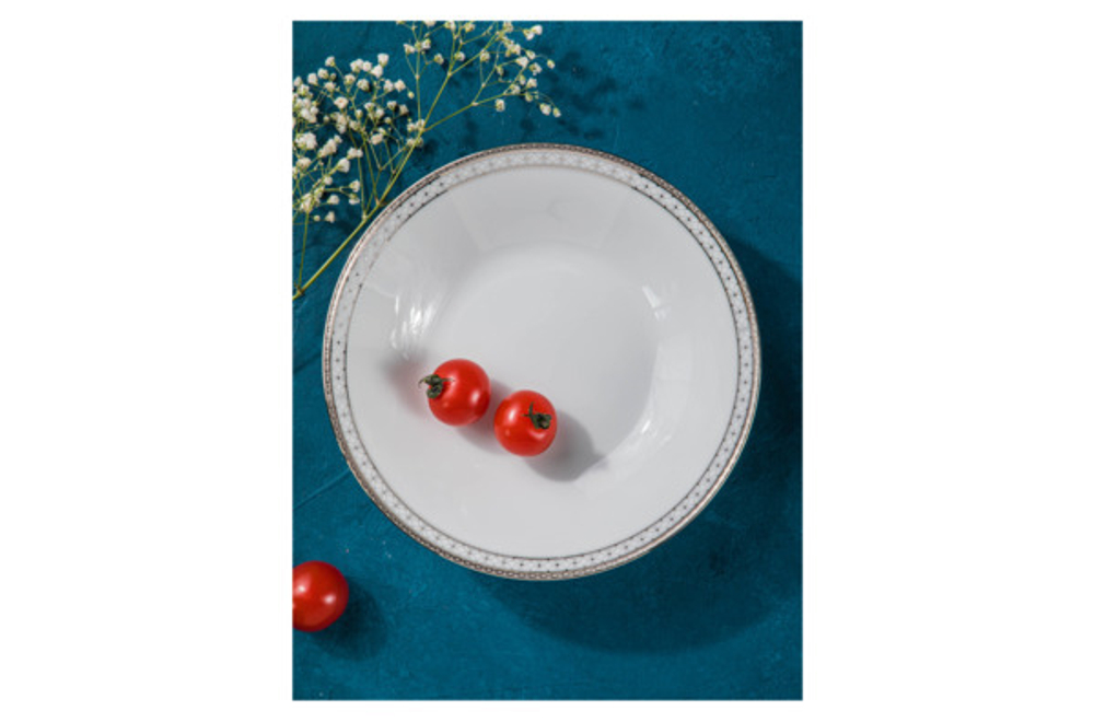 Тарелка для пасты 19см Noritake Рочестер платиновый кант