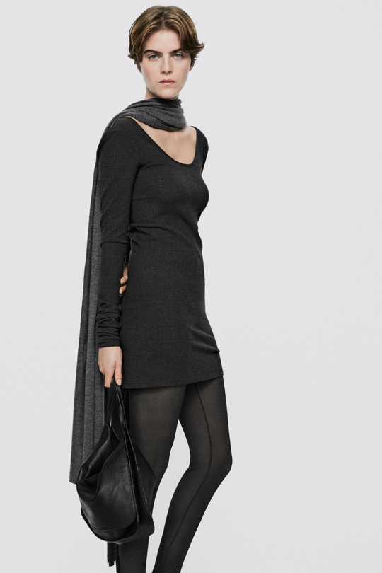 Massimo Dutti Шарф из 100% кашемира - Limited Edition, серый