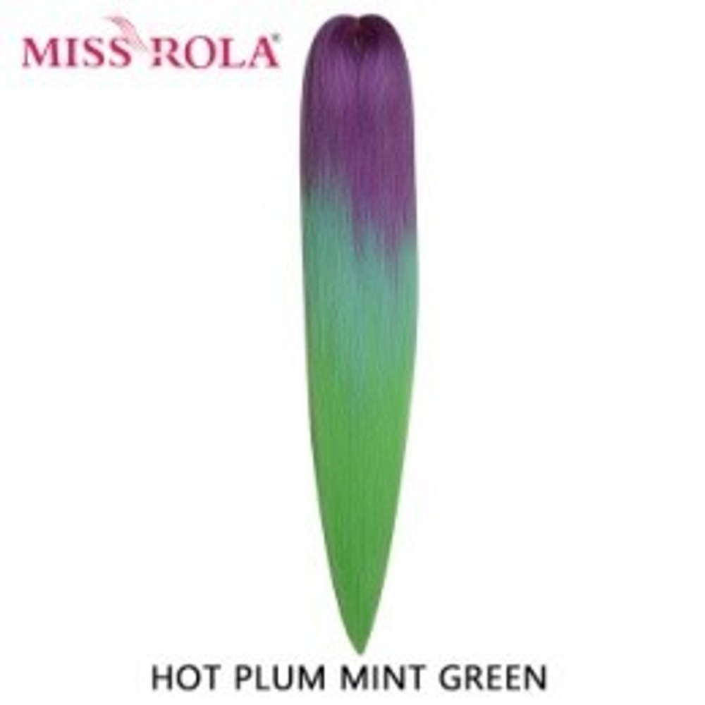 Канекалон M12 Easy Braid (искуственные волосы) 3 цветный Hot plum/ mint/ green