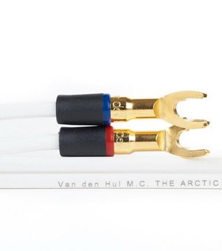 Готовый акустический кабель Van den Hul The Arctic 2х2,5м с разъемами "лопатка". Цвет: белый
