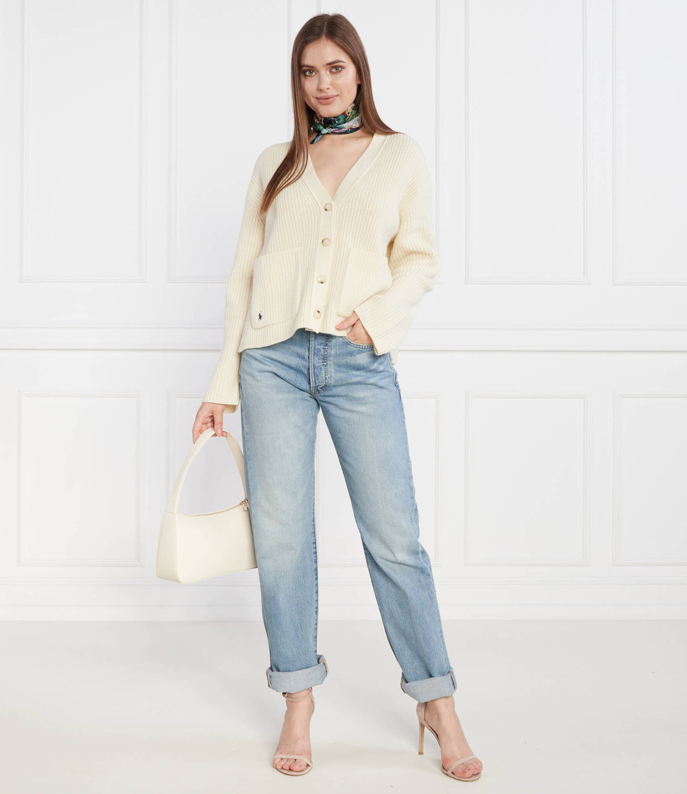 Хлопковый кардиган vn pp cardi long sleeve POLO RALPH LAUREN - бежевый(211910426)