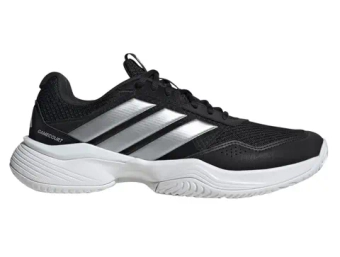 Женские Кроссовки теннисные Adidas GameCourt 3 W - core black/silver metallic/cloud white