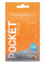 Карманный мастурбатор HEXA-BRICK (Цвет: прозрачный)