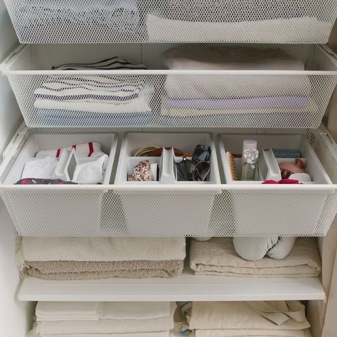 Ящик с отделениями IKEA FANGGRODA (ФАНГГРОДА), Светло-серый, 35x24x14 см