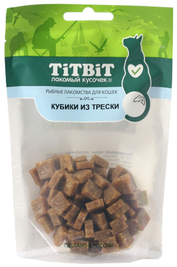 TITBIT кубики из трески для кошек - 60 гр