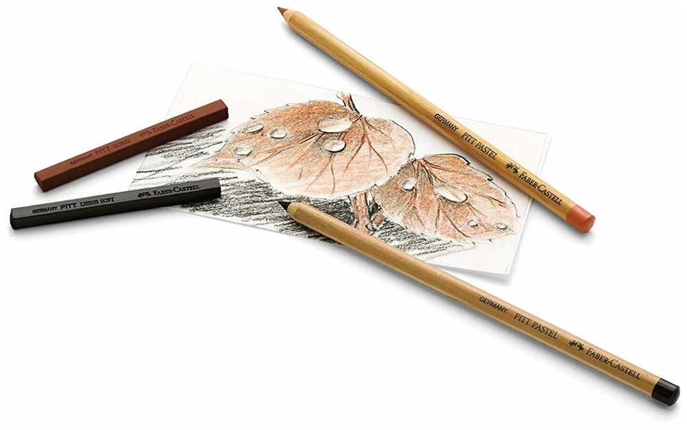 Набор художественный FABER-CASTELL "Pitt Monochrome", 12 предметов, металлическая коробка, 112975