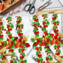 Ткань шифон переплетение цветов