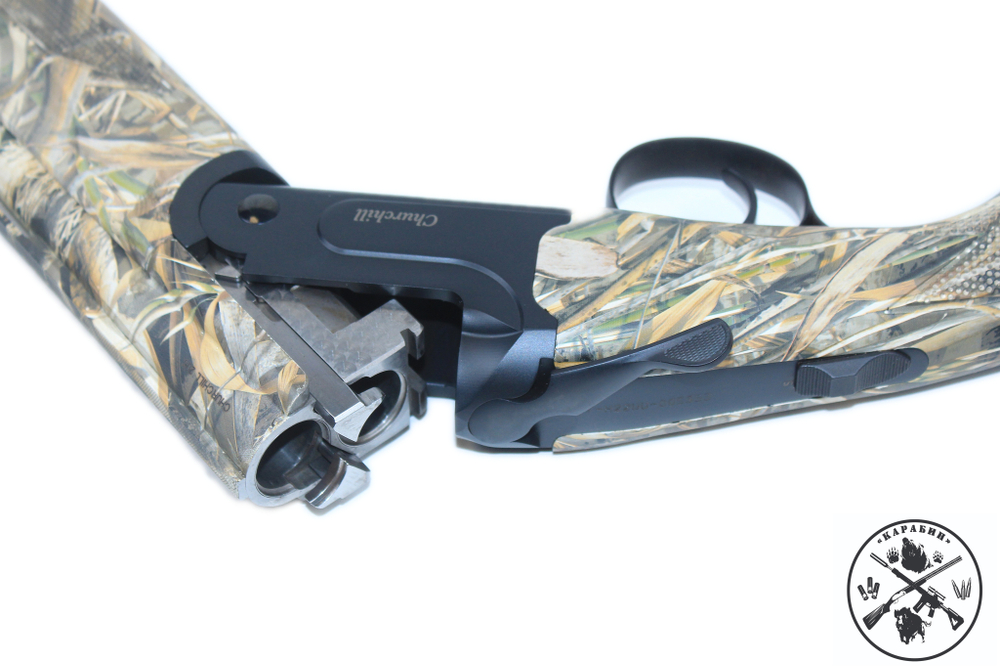 Ружье Akkar Churchill 206 Camo O&U Shotgun 12ga 3.5" 89cm VR MC-5 R/ Tree Max-5 Auto safety Ejector