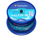 Оптический диск Verbatim CD-R 700MB 52X AZO Crystal, Spindle, 50шт