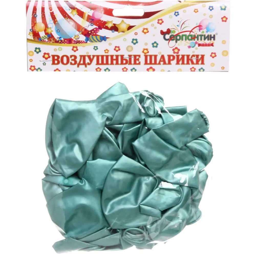 Воздушные шары «Металлик» 25шт 12»/30см зелёный
