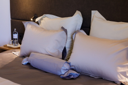 Постельное белье семейное Von der Thannen Twist grey&beige Бежевый##Серый