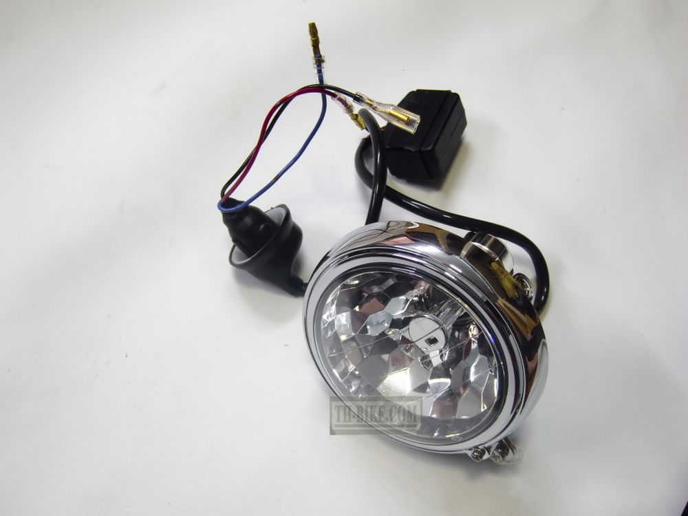 Headlight 4" Diamond lens, For Honda C100. T19. Copy. Made in Thailand. DIY