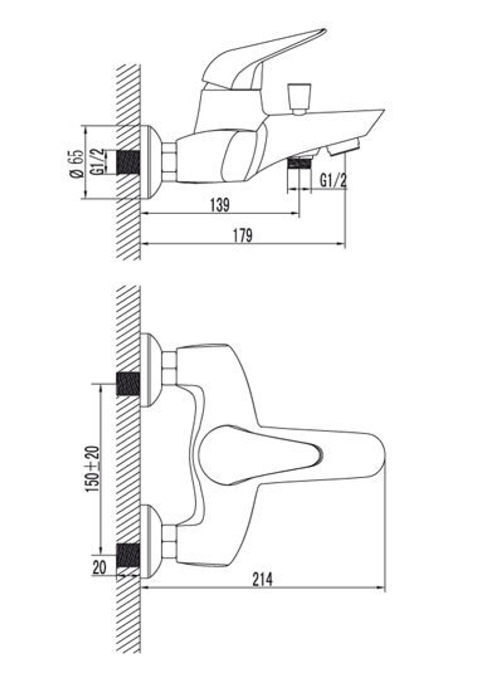 Смеситель для ванны LEMARK POSEIDON – LM4232C