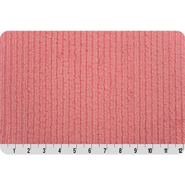 Плюш (ткань) Peppy Chenille Cuddle 520 г/м², 48х48 см, coral