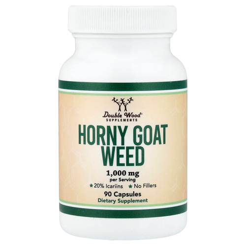 Double Wood Supplements, горянка крупноцветковая, 90 капсул (500 мг в 1 капсуле)