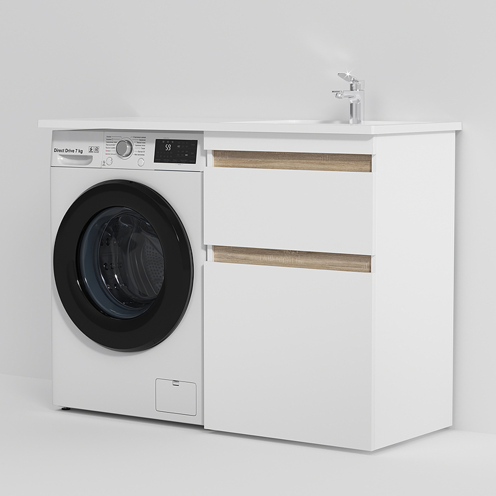 Раковина AM.PM X-Joy 120 R M85AWPR1201WG с местом под стиральную машину Белая