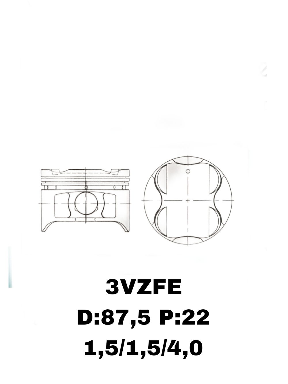 ПОРШНЯ 3VZFE