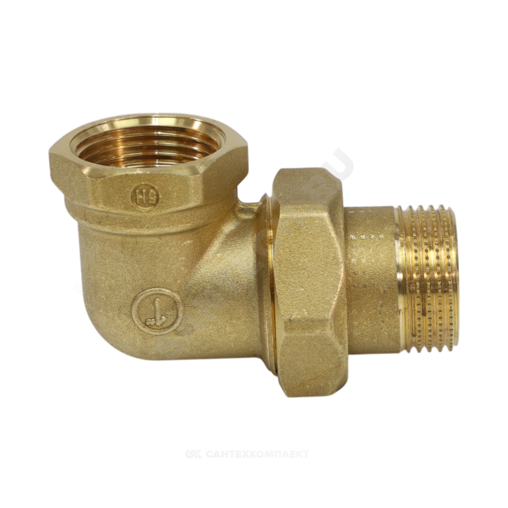 Соединитель латунь американка Ду 25 (1") угловой ВР/НР R19 Giacomini R19Y005