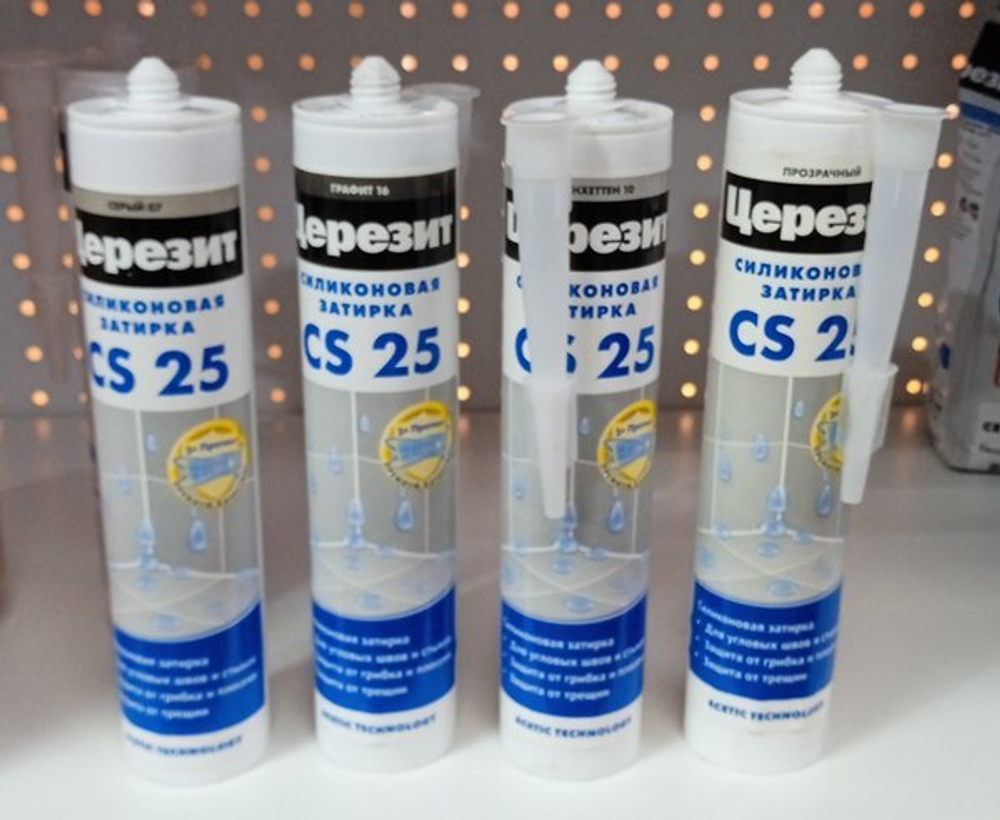 Церезит Затирка эластичная силиконовая с противогрибковым эффектом MicroProtect CS 25 (серый 07)