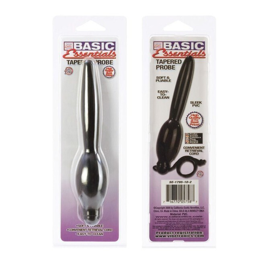 Анальный стимулятор Essentials Tapered Probe (Цвет: черный)