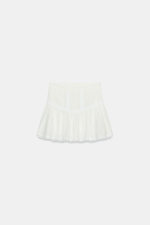 РОМАНТИЧНАЯ ЮБКА-ШОРТЫ С КРУЖЕВОМ — ZARA
