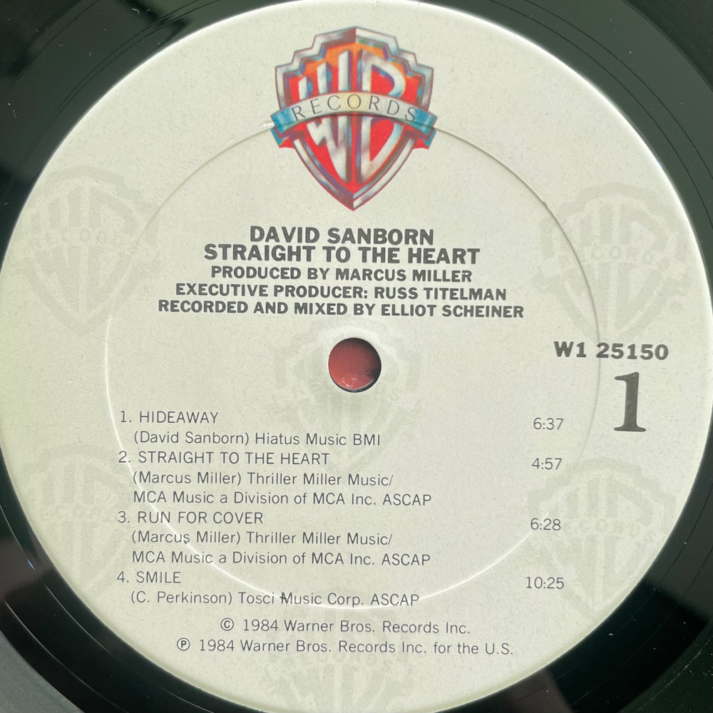 Виниловая пластинка David Sanborn ‎– Straight To The Heart