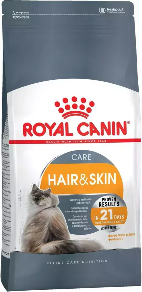 Сухой корм Royal Canin Hair & Skin Care для поддержания здоровья кожи и шерсти кошек, 2 кг