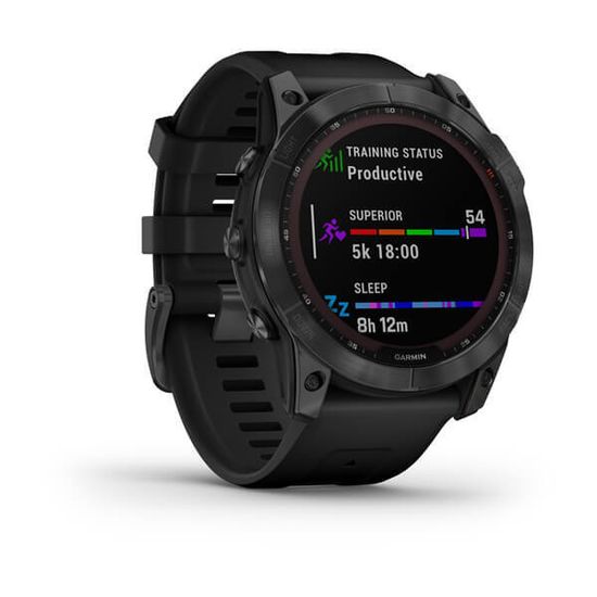 Умные часы Garmin Fenix 7X Solar Серый с черным ремешком 010-02541-01