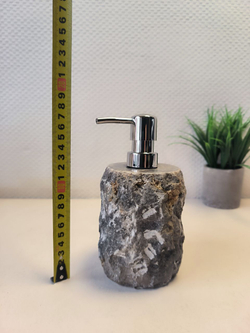 Дозатор для мыла из мрамора Grey Erozy DM-66775 (9х9х17 )