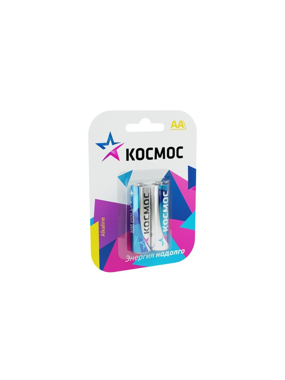 Элемент питания алкалиновый AA/LR6 BP-2 (блист.2шт) КОСМОС KOCLR62BL
