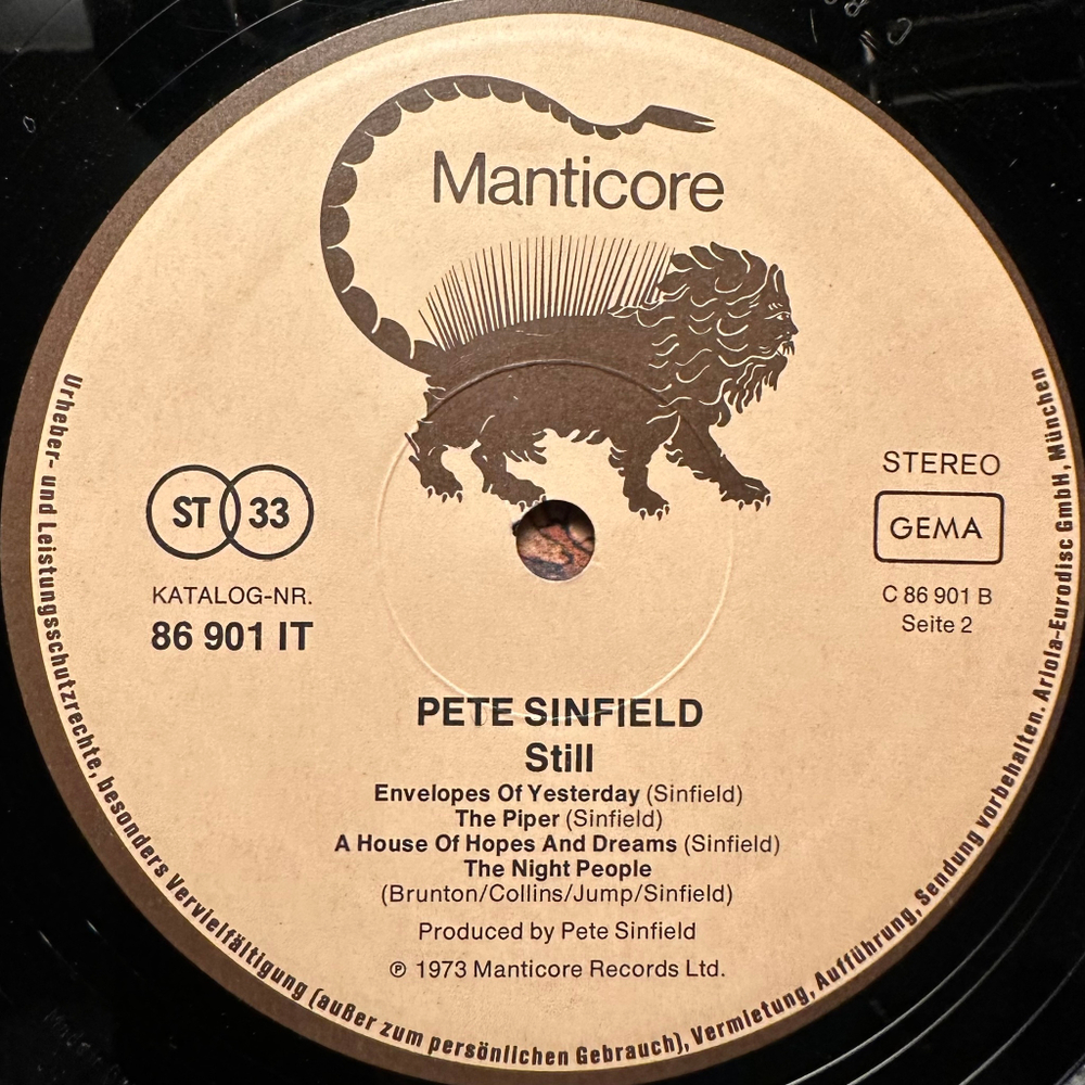 Pete Sinfield - Still (Германия 1973г.)