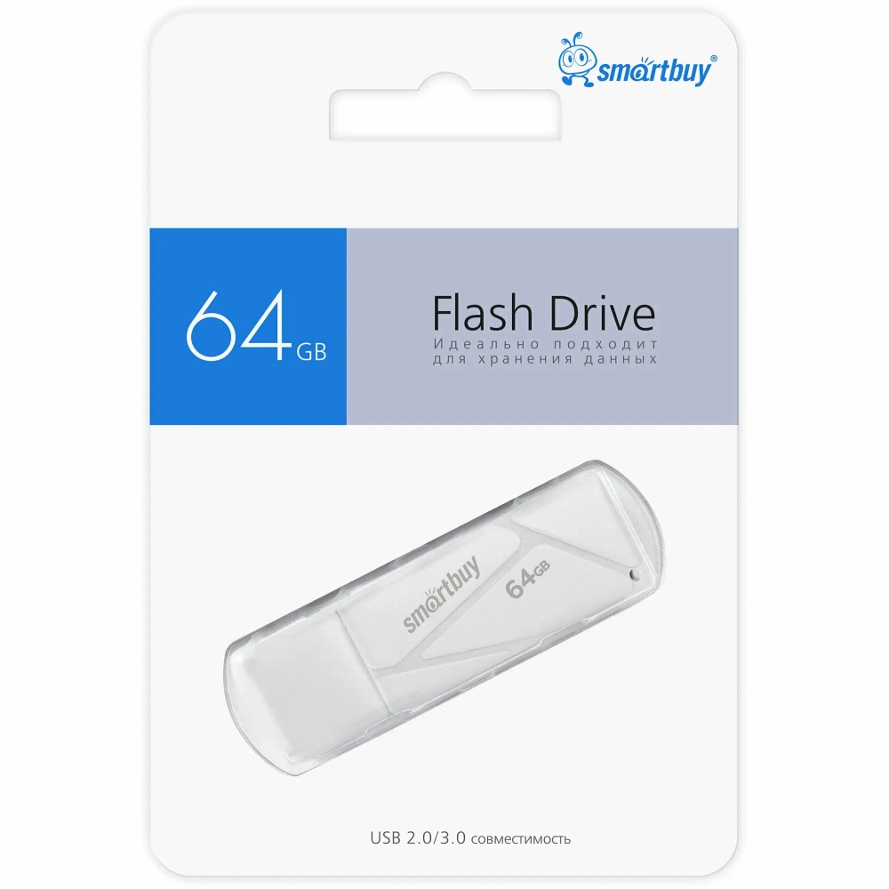 Флешка 64-GB SmartBuy Puzzle белый
