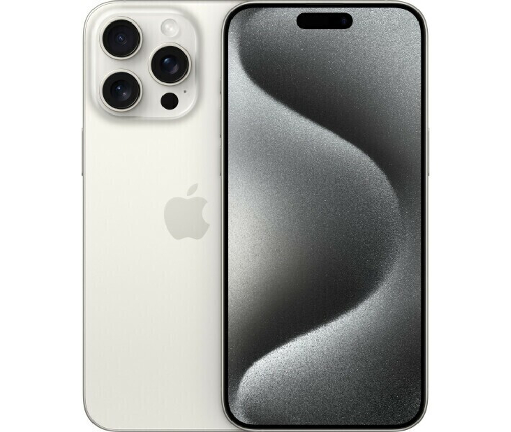 Смартфон Apple iPhone 15 Pro Max 1 ТБ, Dual: nano SIM + eSIM, белый титан (без RuStore)