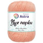 Пряжа Astra Premium (Астра Премиум) Пух норки / уп.1 мот. по 50 г, 290 м, 031 персиковый