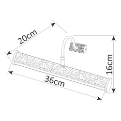 Светильник настенный Arte Lamp Picture Lights Lux A5075AP-2AB