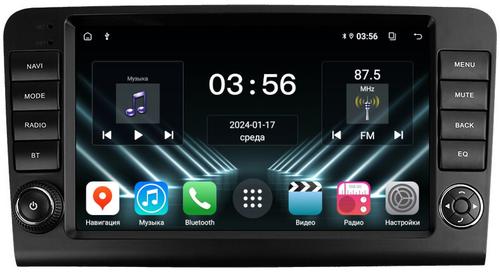 Магнитола для Mercedes-Benz GL (X164), ML (W164) 2005-2012 (рамка с крутилками и кнопками) - FarCar S280 монитор 9.5" IPS на Android 13, CarPlay