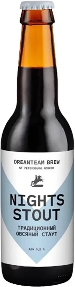 Пиво Дримтим Брю Найтс Стаут / Dreamteam Brew Nights Stout 0.33 - стекло