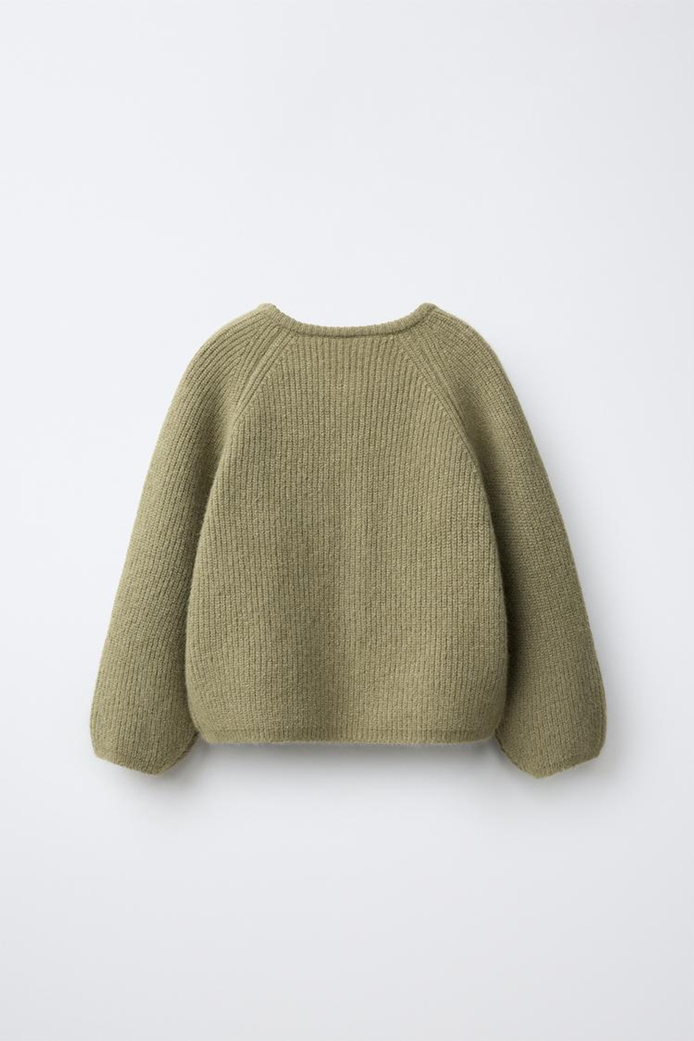 ZARA ОДНОТОННЫЙ КАРДИГАН, ЗЕЛЕНЫЙ
