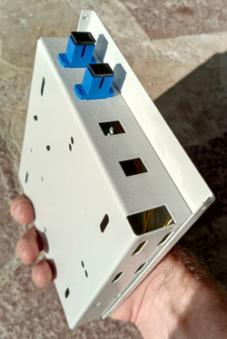 Коробка оптическая абонентская без комплектации, 2 порта SC/LC duplex, пластик
