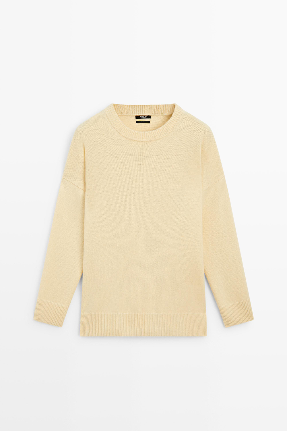 Massimo Dutti Джемпер оверсайз из 100% кашемира, ванильный