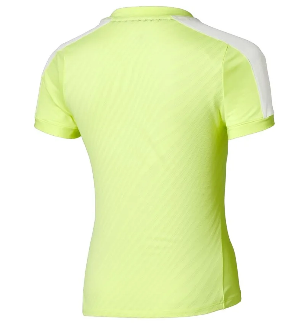 Женская теннисная футболка Mizuno Tennis Short-Sleeve - lime pulp