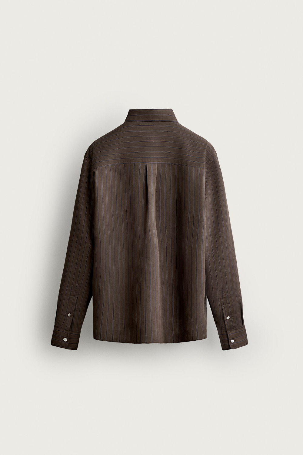 РУБАШКА СТРУЯЩЕГОСЯ КРОЯ В ПОЛОСКУ — ZARA