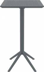 Стол пластиковый барный складной Siesta Contract Sky Folding Bar Table 60, темно-серый