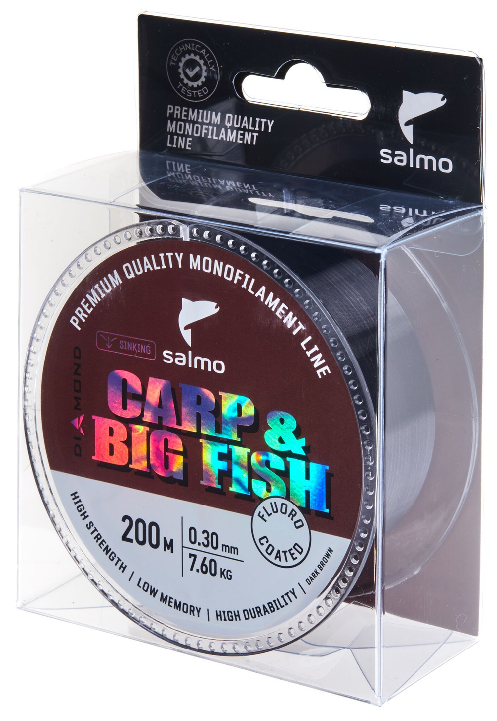 Леска монофильная Salmo Diamond CARP & BIG FISH FLUORO COATED Dark Brown 200/030