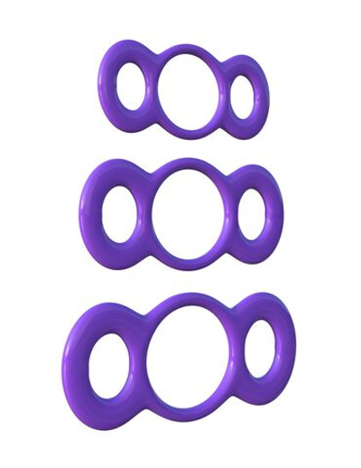 Набор из трех эрекционных колец 3-Ring Quick Release Trainer (Цвет: фиолетовый)